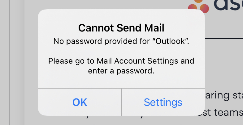 can configure exchange for outlook on my mac but not my iphone